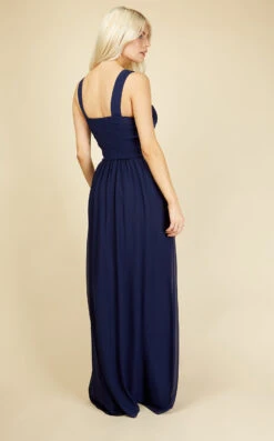Little Mistress Grace Navy Embellishment Sweetheart Maxi Dress -Occasion Couture Shop 6158D7A 4