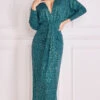 Goddiva Dual Tone Patterned Sequin Plunge Neck Maxi Dress -Occasion Couture Shop A34974D1A 1 a4eeef46 8c82 41a2 909a 889b737ce261