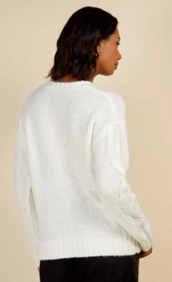 Little Mistress Cream Cable Knit Jumper By Vogue Williams -Occasion Couture Shop D16010C10I 1 01e8a1ea 3e17 4561 b8d7 ab272a681248