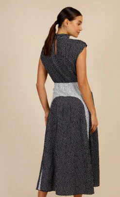 Little Mistress Mono Spot Mix Midaxi Dress By Vogue Williams -Occasion Couture Shop D16010C10I 4