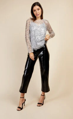 Little Mistress Black Cracked Vinyl PU Trousers By Vogue Williams -Occasion Couture Shop D19346Q6A 1 b08ae495 227b 41ff 9e9f b467193a3105