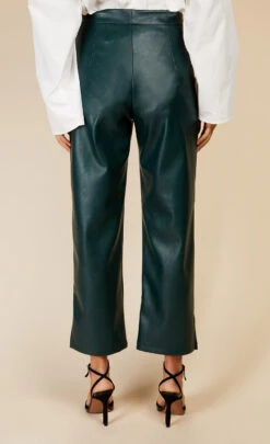 Little Mistress Green PU Trousers By Vogue Williams -Occasion Couture Shop D19346Q7A 4