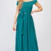 Little Mistress Green Crossover Bardot Maxi Dress -Occasion Couture Shop D19826D3A 1