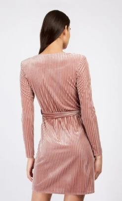Little Mistress Rose Stripe Velvet Devore Cowl Neck Mini Dress -Occasion Couture Shop D33062B1A 4 a1b3e81d c192 47f2 861d 5ec719cc7e0a