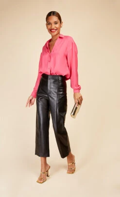 Little Mistress Fuchsia Satin Oversized Shirt By Vogue Williams -Occasion Couture Shop D33408Q1A 1 4012d6c9 da4d 4397 baf3 b803001f5fd5