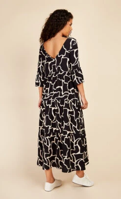 Little Mistress Animal Print Reversible Midaxi Smock Dress 9 Little Mistress Animal Print Reversible Midaxi Smock Dress -Occasion Couture Shop D33610R1A 4