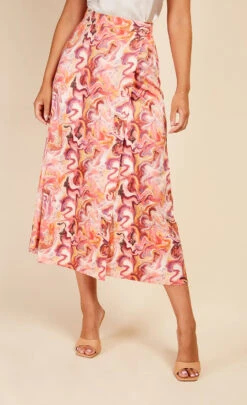 Little Mistress Marble Mock Wrap Midi Skirt 8 Little Mistress Marble Mock Wrap Midi Skirt -Occasion Couture Shop D33615R1A 2