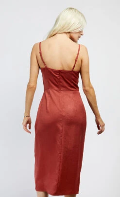 Little Mistress Rust Satin Scoop Neck Midi Dress 9 Little Mistress Rust Satin Scoop Neck Midi Dress -Occasion Couture Shop D33635C1A 4