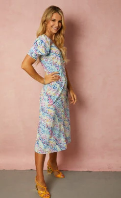 Little Mistress Animal Print Button Front Midi Dress By Vogue Williams -Occasion Couture Shop D33708R2B 1