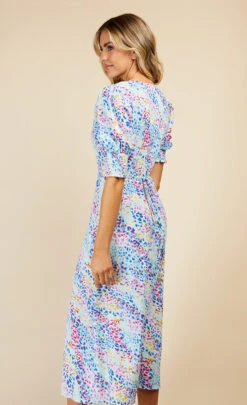 Little Mistress Animal Print Button Front Midi Dress By Vogue Williams -Occasion Couture Shop D33708R2B 4