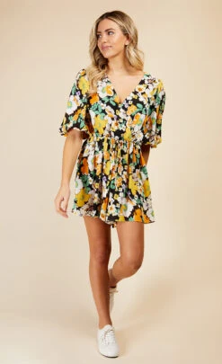 Little Mistress Vintage Floral Playsuit By Vogue Williams -Occasion Couture Shop D33715Q1A 12