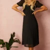 Little Mistress Black Sheer Midaxi Dress By Vogue Williams