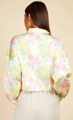 Little Mistress Blossom Tie Front Shirt -Occasion Couture Shop D33744Q1A 4