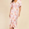 Little Mistress Floral Button Detail Midaxi Dress -Occasion Couture Shop D33789R1A 1