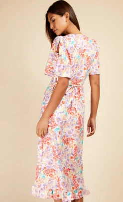 Little Mistress Floral Button Detail Midaxi Dress -Occasion Couture Shop D33789R1A 4