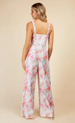 Little Mistress Floral Print Frill Detail Jumpsuit -Occasion Couture Shop D3399961A 4