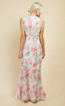 Little Mistress Floral Print Tie Detail Maxi Dress 9 Little Mistress Floral Print Tie Detail Maxi Dress -Occasion Couture Shop D34004D1A 4