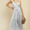 Little Mistress Pastel Check Button Detail Midi Dress -Occasion Couture Shop D34008R1A 1