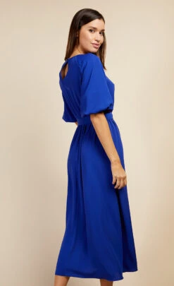 Little Mistress Royal Blue Puff Sleeve Midaxi Dress By Vogue Williams -Occasion Couture Shop D34167R1A 4