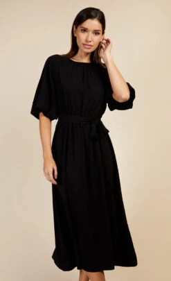 Little Mistress Black Puff Sleeve Midaxi Dress By Vogue Williams -Occasion Couture Shop D34167R3A 2