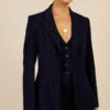 Little Mistress Navy Pinstripe Blazer Jacket By Vogue Williams -Occasion Couture Shop D34183Q1A 2