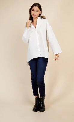 Little Mistress White Oversized Shirt By Vogue Williams -Occasion Couture Shop D34187Q1A 1