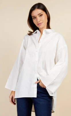 Little Mistress White Oversized Shirt By Vogue Williams -Occasion Couture Shop D34187Q1A 2