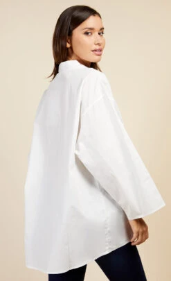Little Mistress White Oversized Shirt By Vogue Williams -Occasion Couture Shop D34187Q1A 4