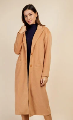 Little Mistress Camel Oversized Coat By Vogue Williams -Occasion Couture Shop D34188Q2A 2