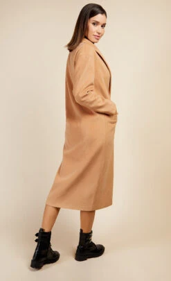 Little Mistress Camel Oversized Coat By Vogue Williams -Occasion Couture Shop D34188Q2A 4