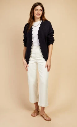 Little Mistress Navy Knit Scallop Cardigan By Vogue Williams -Occasion Couture Shop D34200Q3A 1