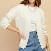 Little Mistress Cream Knit Scallop Cardigan By Vogue Williams -Occasion Couture Shop D34200Q7A 2
