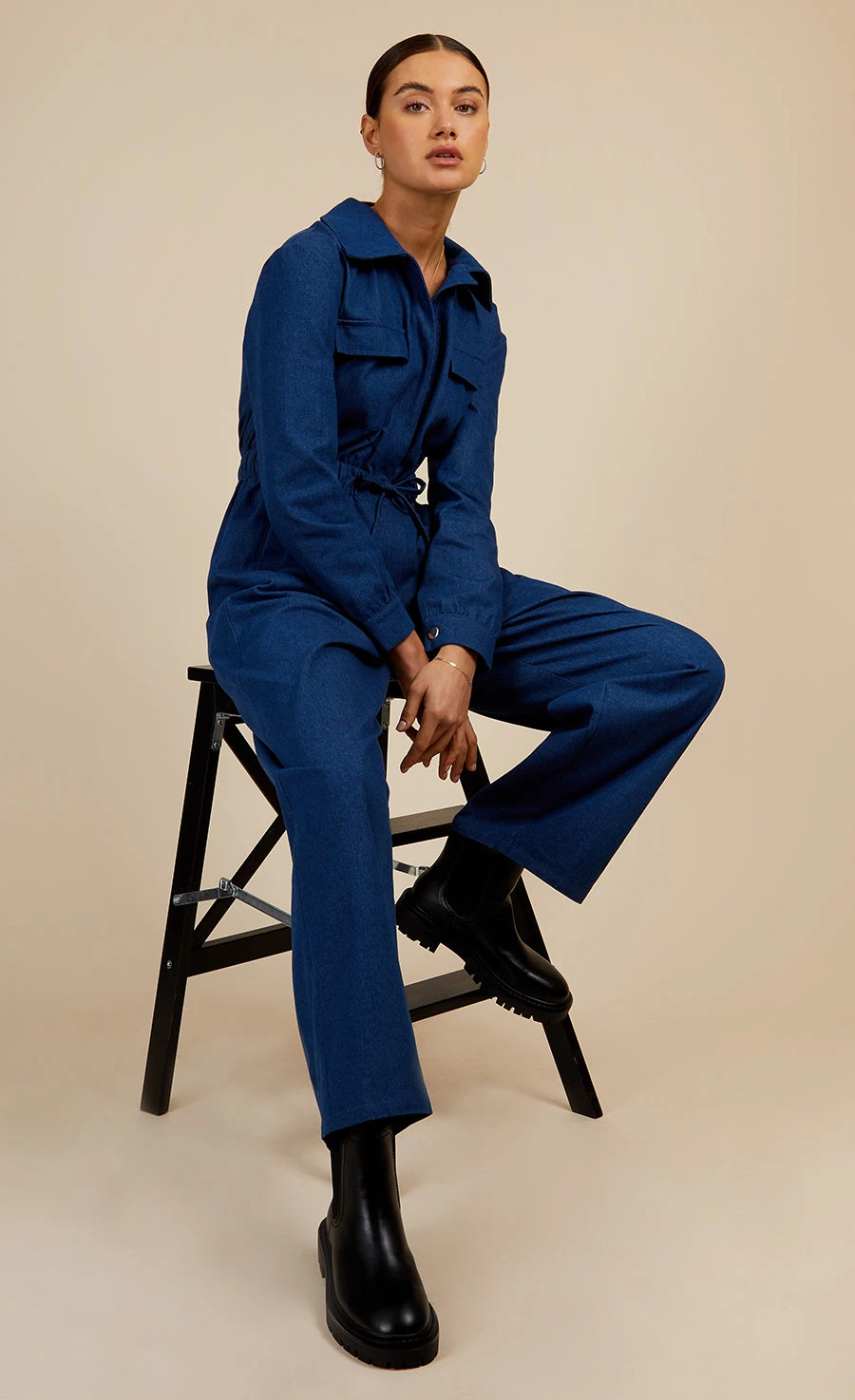 Little Mistress Mid-Blue Utility Jumpsuit By Vogue Williams 8 Little Mistress Mid-Blue Utility Jumpsuit By Vogue Williams - Image 6