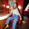 Little Mistress Mid-Blue Cargo Denim Jeans By Vogue Williams -Occasion Couture Shop D34203Q1A