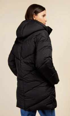 Little Mistress Black Chevron Puffer Coat By Vogue Williams -Occasion Couture Shop D34204Q2A 4