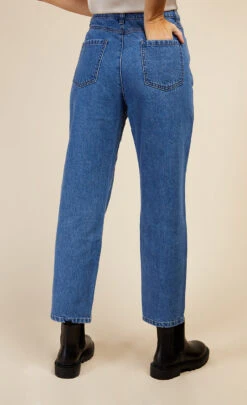 Little Mistress Mid-Blue Tapered Denim Jeans By Vogue Williams -Occasion Couture Shop D34211Q2A 4