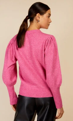 Little Mistress Pink Button Detail Jumper By Vogue Williams -Occasion Couture Shop D34255Q2A 4
