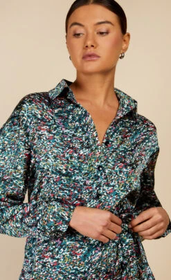 Little Mistress Satin Print Jumpsuit By Vogue Williams -Occasion Couture Shop D34260Q1A 3