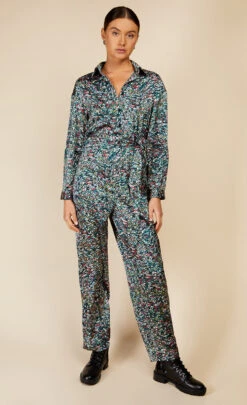Little Mistress Satin Print Jumpsuit By Vogue Williams -Occasion Couture Shop D34260Q1A 5