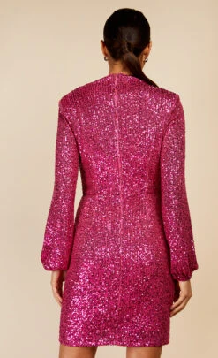 Little Mistress Pink Sequin Mini Dress By Vogue Williams -Occasion Couture Shop D34264B1A 4
