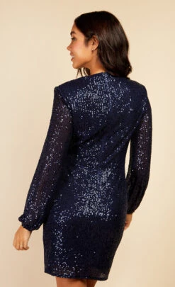 Little Mistress Navy Sequin Mini Dress By Vogue Williams 11 Little Mistress Navy Sequin Mini Dress By Vogue Williams -Occasion Couture Shop D34264B2A 4