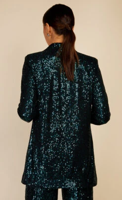 Little Mistress Green Sequin Blazer By Vogue Williams -Occasion Couture Shop D34265Q1A 4