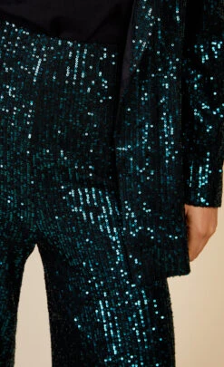 Little Mistress Green Sequin Trousers By Vogue Williams -Occasion Couture Shop D34266Q1A 3