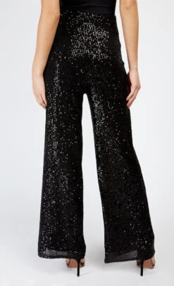 Little Mistress Black Sequin Trousers By Vogue Williams -Occasion Couture Shop D34266Q2A 4