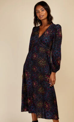 Little Mistress Firework Print Midaxi Dress By Vogue Williams -Occasion Couture Shop D34267R1A 2