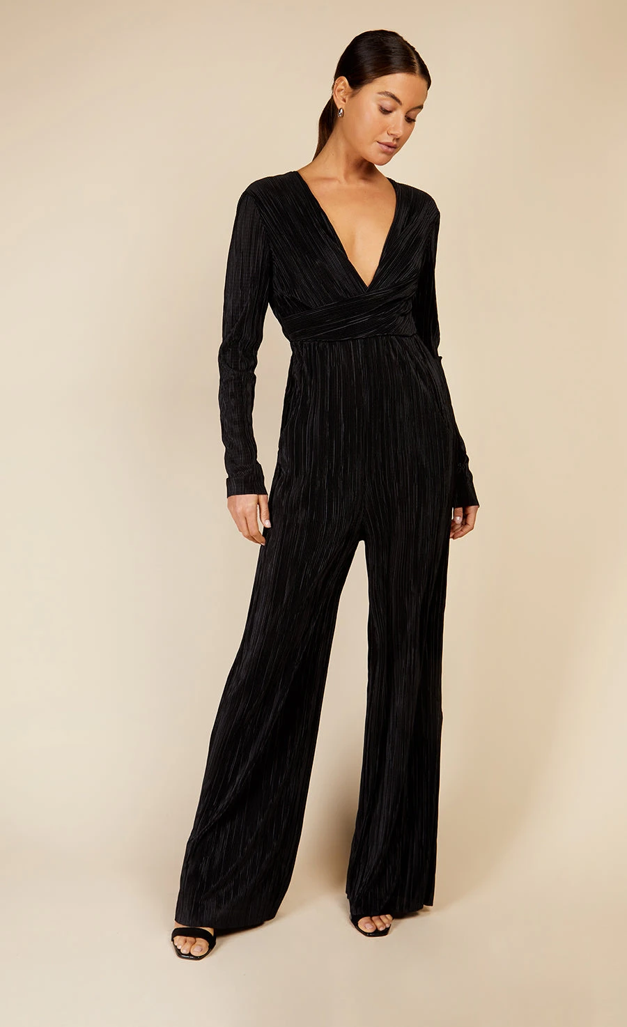 Little Mistress Black Plisse Jumpsuit By Vogue Williams 4 Little Mistress Black Plisse Jumpsuit By Vogue Williams - Image 2