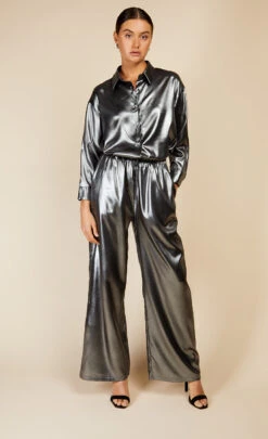 Little Mistress Metallic Satin Trousers By Vogue Williams -Occasion Couture Shop D34278Q1A 1