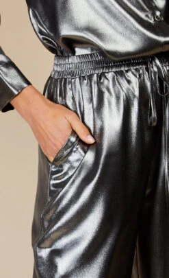 Little Mistress Metallic Satin Trousers By Vogue Williams -Occasion Couture Shop D34278Q1A 3