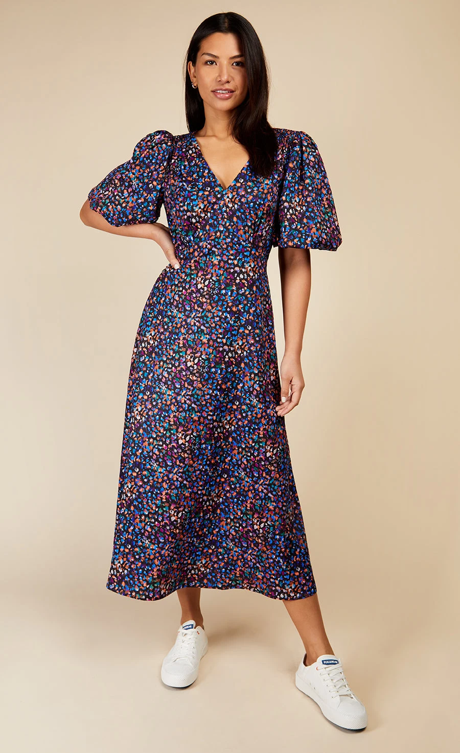 Little Mistress Animal Print Puff Sleeve Midaxi Dress 7 Little Mistress Animal Print Puff Sleeve Midaxi Dress - Image 5