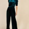 Little Mistress Emerald Green Velvet Jumpsuit 1 Little Mistress Emerald Green Velvet Jumpsuit -Occasion Couture Shop D3430361A 1